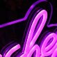 Gigi Lashes Purple Neon Sign