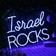 Israel Rocks Blue Neon Sign