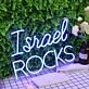 Israel Rocks Blue Neon Sign