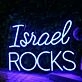 Israel Rocks Blue Neon Sign