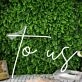 To Us White Neon Sign