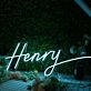 Henry Blue Neon Sign