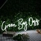 Green Bay Oasis White Neon Sign