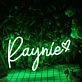 Raynie Green Neon Sign