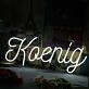 Koenig White Neon Sign