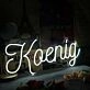 Koenig White Neon Sign