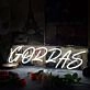 Gorras White Neon Sign