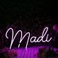 Madi Purple Neon Sign