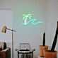 Beach Vibes Palm Tree Waves Neon Sign