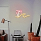 Beach Vibes Palm Tree Waves Neon Sign