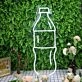 A Bottle Of Beverage White Neon Sign