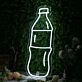 A Bottle Of Beverage White Neon Sign