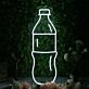 A Bottle Of Beverage White Neon Sign