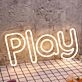 Play Yellow Neon Sign