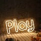Play Yellow Neon Sign