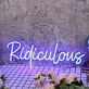Ridiculous Blue Neon Sign