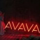 AVAYA Red Neon Sign