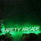 Safety Arcade Green Neon Sign