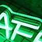 Safety Arcade Green Neon Sign