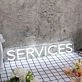 Services White Neon Sign