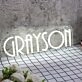 Grayson White Neon Sign