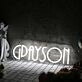 Grayson White Neon Sign