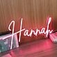 Hannah Red Neon Sign