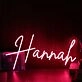 Hannah Red Neon Sign