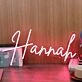Hannah Red Neon Sign