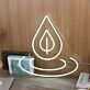 Water Dropping White Neon Sign