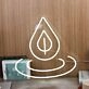 Water Dropping White Neon Sign