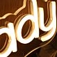 Lunch Lady Land Yellow Neon Sign
