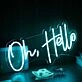 Oh Hello Blue Neon Sign