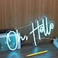 Oh Hello Blue Neon Sign