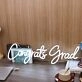 Congrats Grad White Neon Sign