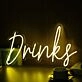 Drinks Yellow Neon Sign