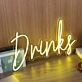 Drinks Yellow Neon Sign