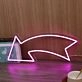 Left Arrow Purple Neon Sign