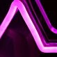 Left Arrow Purple Neon Sign