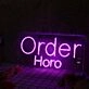 Order Here Purple Neon Sign