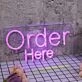 Order Here Purple Neon Sign