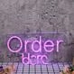 Order Here Purple Neon Sign