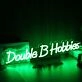 Double B Hobbies Green Neon Sign