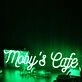 Moby's Cafe Green Neon Sign