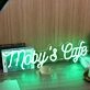 Moby's Cafe Green Neon Sign