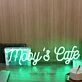 Moby's Cafe Green Neon Sign