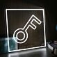 The Keys Pattern White Neon Sign