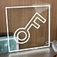 The Keys Pattern White Neon Sign