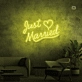 Just Married Neon Sign