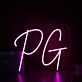 PG Purple Neon Sign